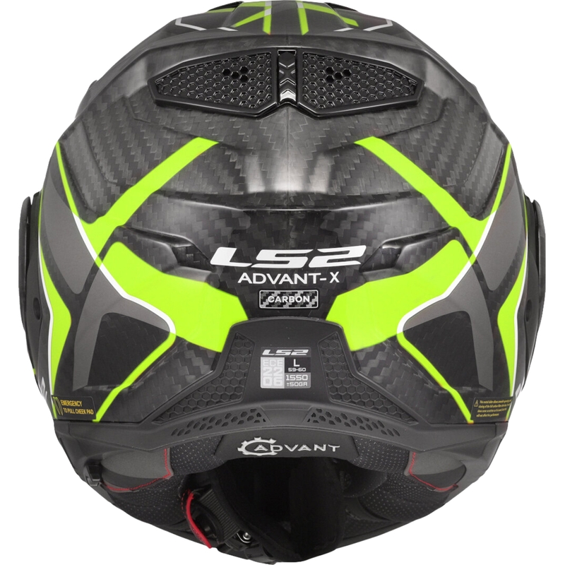 LS2 FF901 Advant X C Future II hátrahajtható állú bukósisak fekete-fluo sárga