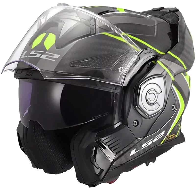 LS2 FF901 Advant X C Future II hátrahajtható állú bukósisak fekete-fluo sárga