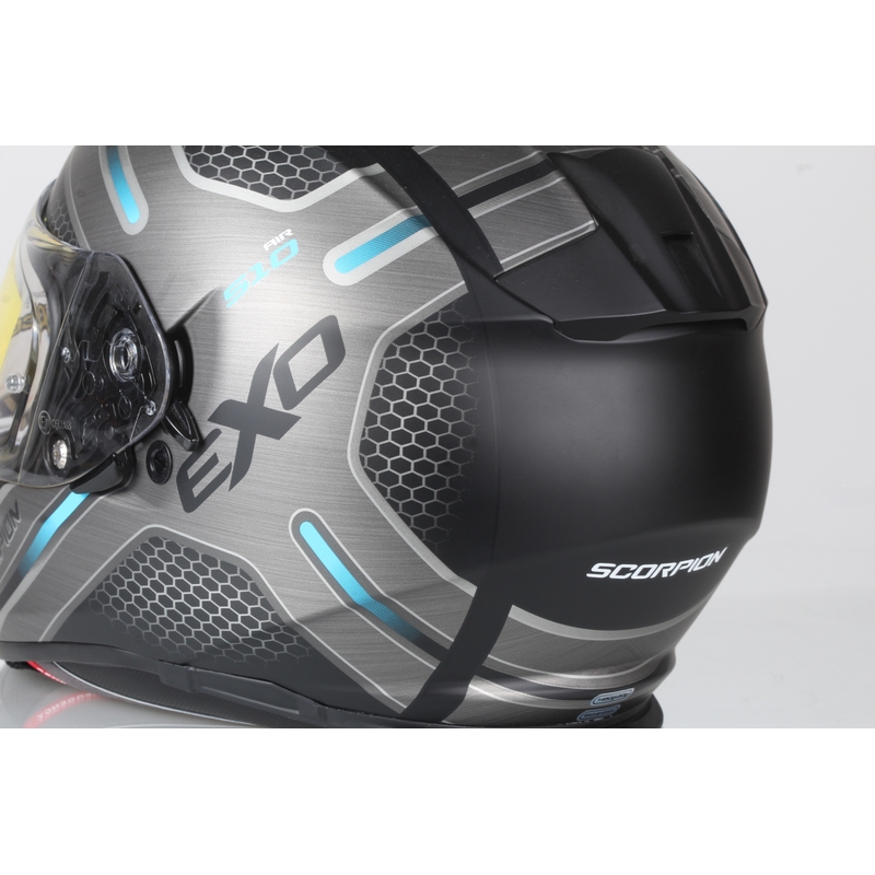 Beépített motoros sisak Scorpion EXO-510 Air Route fekete matt-kék