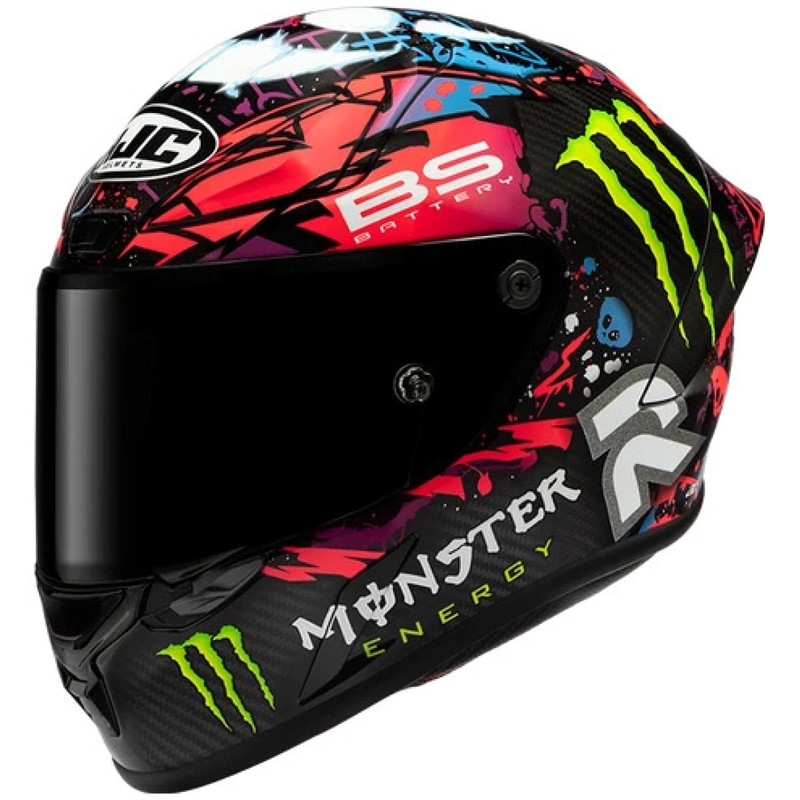 HJC RPHA 1 V2 Carbon Funky Diablo MC8 zárt motoros bukósisak fekete-többszínű