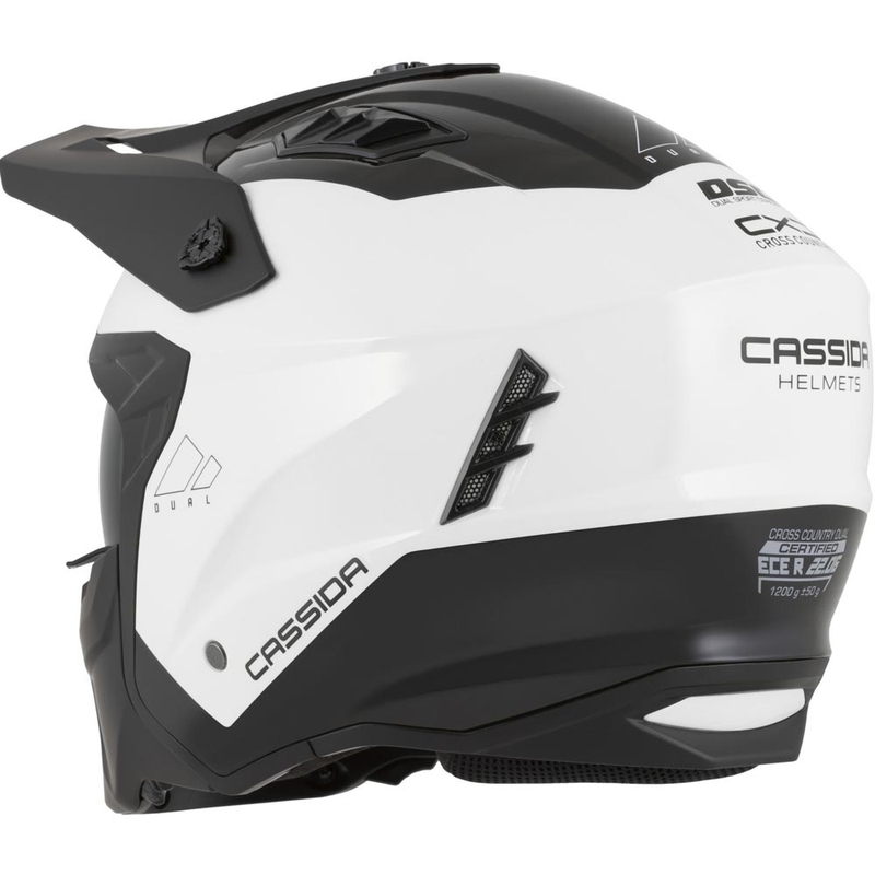 Cassida Cross Country Dual moduláris motoros bukósisak fehér-fekete