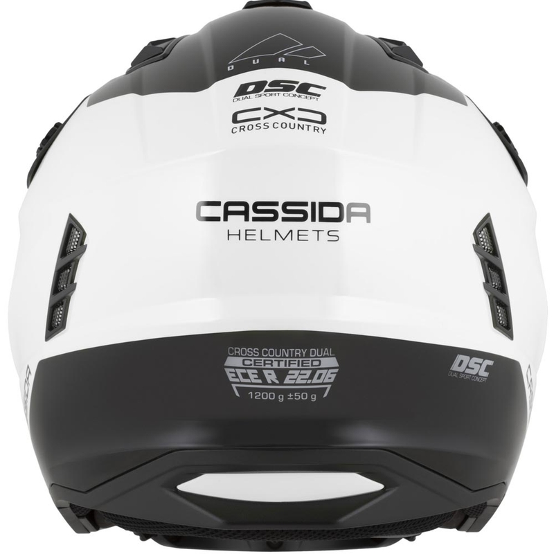 Cassida Cross Country Dual moduláris motoros bukósisak fehér-fekete