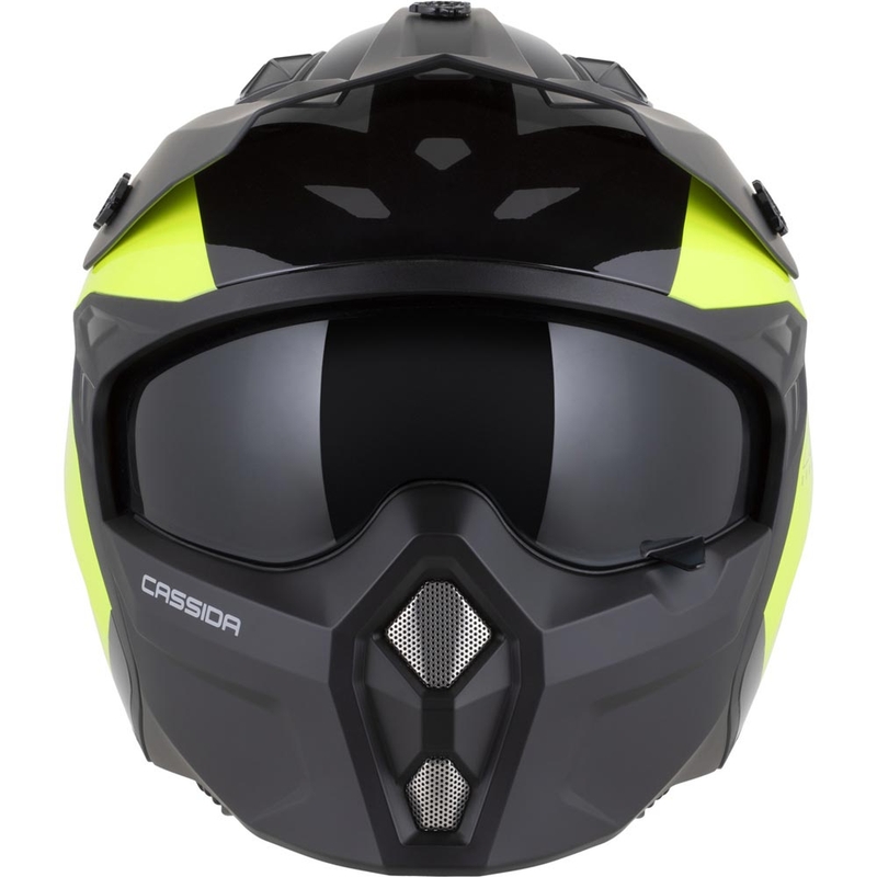 Cassida Cross Country Dual moduláris motoros bukósisak fluo sárga-fekete