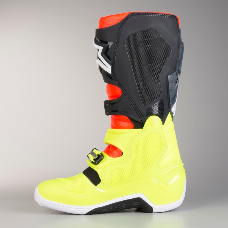 Alpinestars Tech 7 motorkerékpár csizma piros-fluo sárga