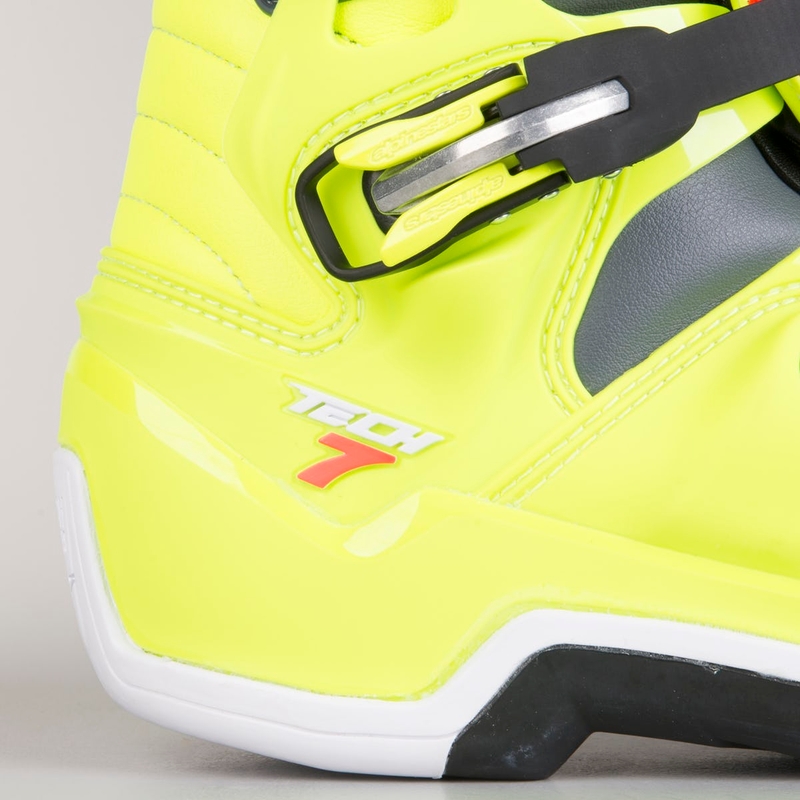 Alpinestars Tech 7 motorkerékpár csizma piros-fluo sárga