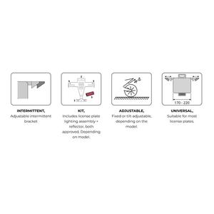 Adjustable license support PUIG 22829N fekete