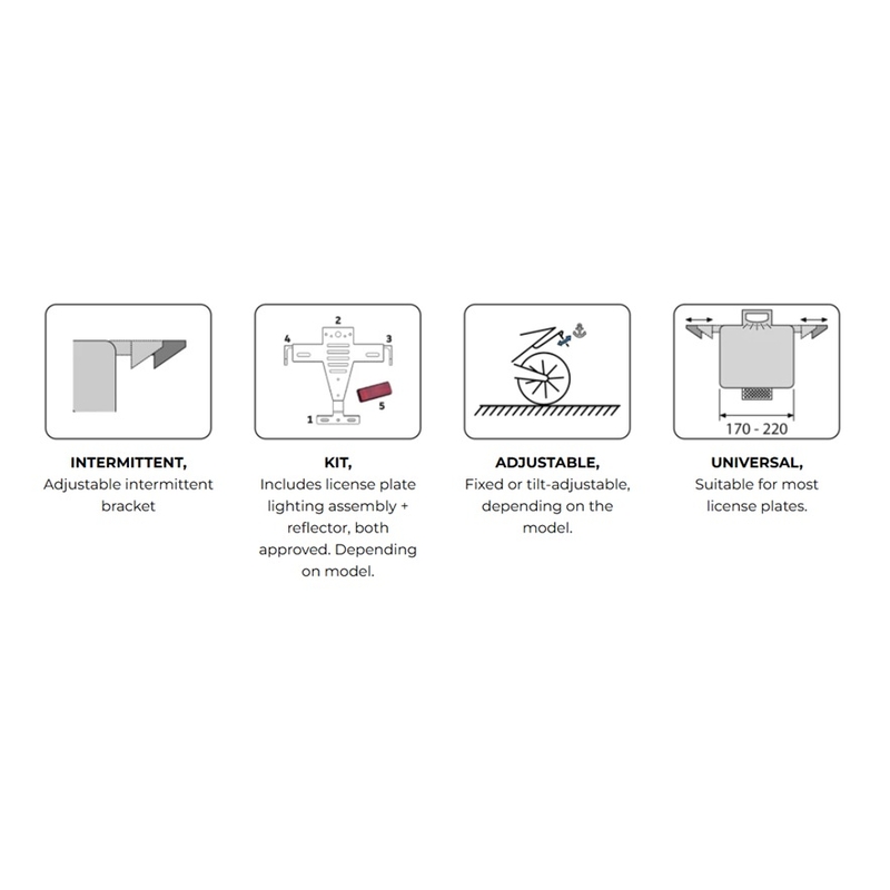 Adjustable license support PUIG fekete