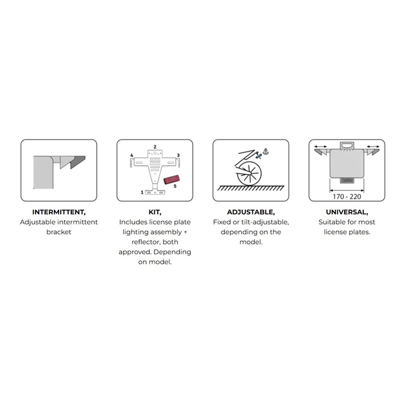 Adjustable license support PUIG fekete