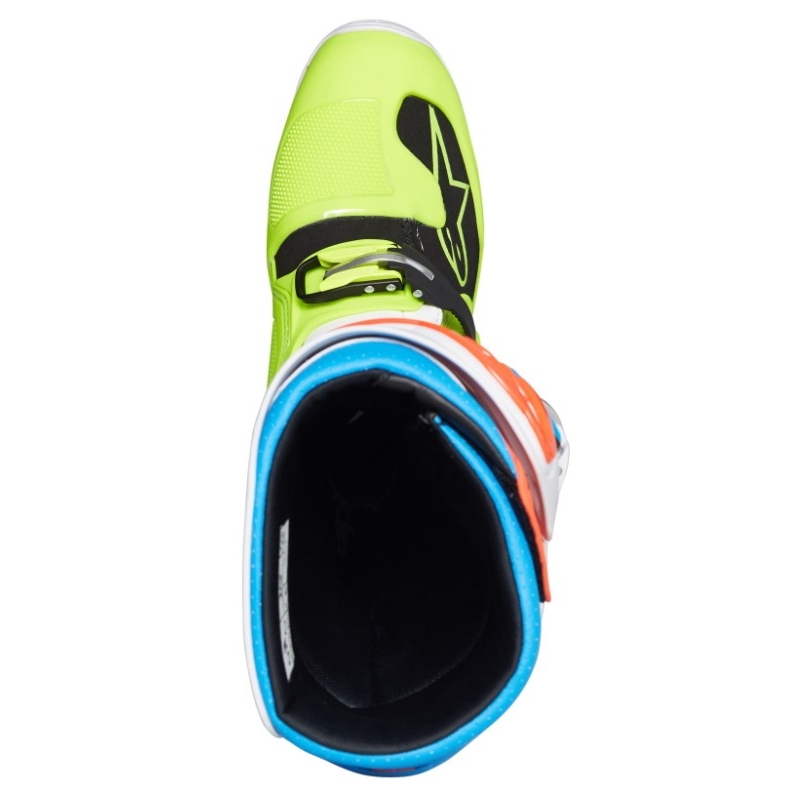 Alpinestars Tech 7 motorkerékpár csizma sárga-fehér-kék-piros-fekete