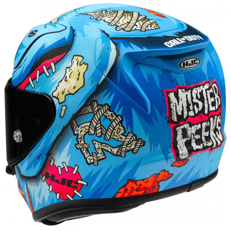 Integrální helma na motorku HJC RPHA 12 Mister Peeks modrá