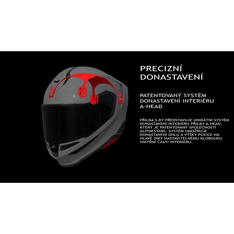 Integrální helma na motorku Alpinestars S-R7 Solid šedá