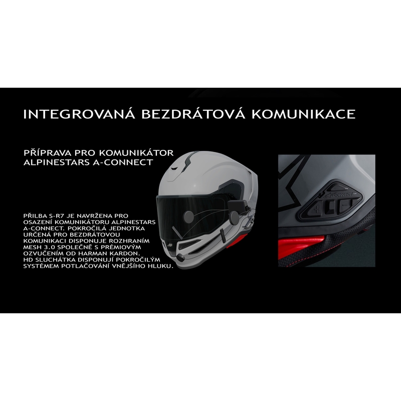 Integrální helma na motorku Alpinestars S-R7 Solid šedá