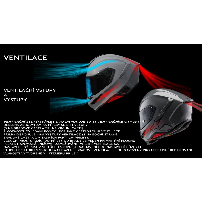 Integrální helma na motorku Alpinestars S-R7 Solid bílá