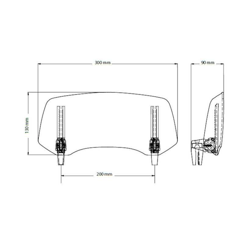 Multiadjustable visor PUIG 2.0 clip-on áttetsző