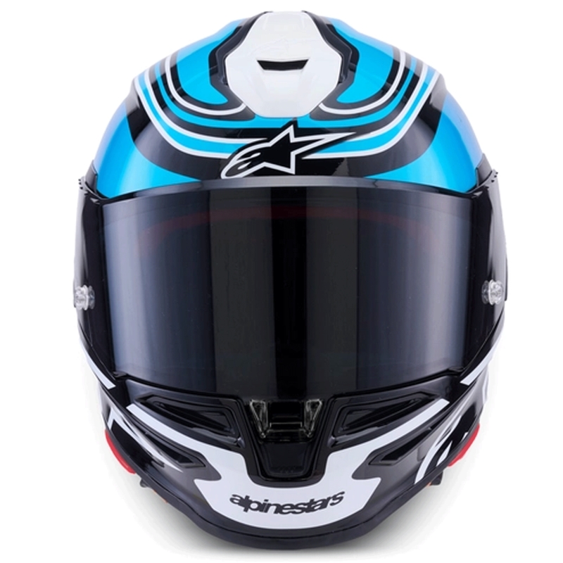 Integrální helma na motorku Alpinestars S-R7 Zeal černo-modro-fluo růžovo-bílá