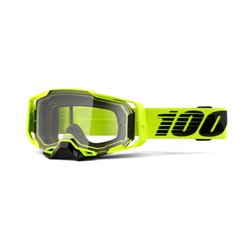 Motocross szemüveg 100% ARMEGA Nukleáris Citrus sárga (tiszta plexi) eladás