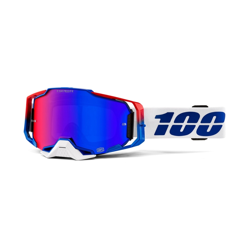 Motocross szemüveg 100% ARMEGA Genesis Hiper (piros plexiüveg)