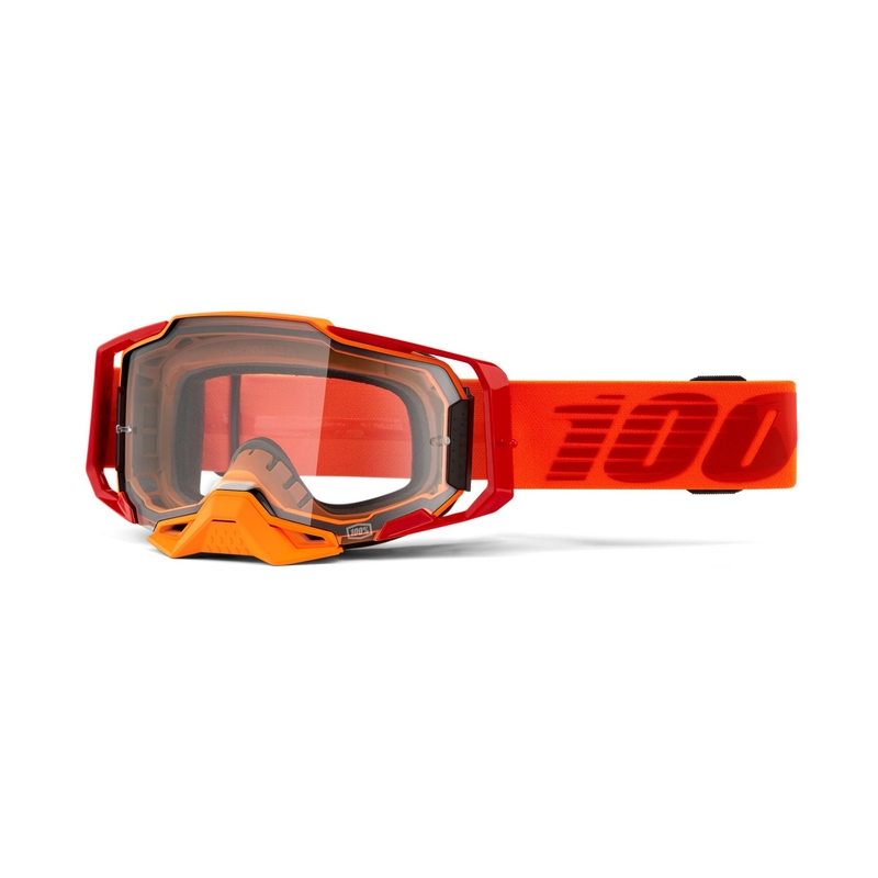 Motocross szemüveg 100% ARMEGA Litkit narancs (átlátszó szemellenző)