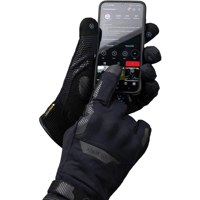 Rukavice na motorku Knox Action PRO Waterproof černé