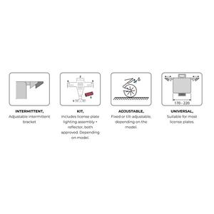 Adjustable license support PUIG 23040N fekete