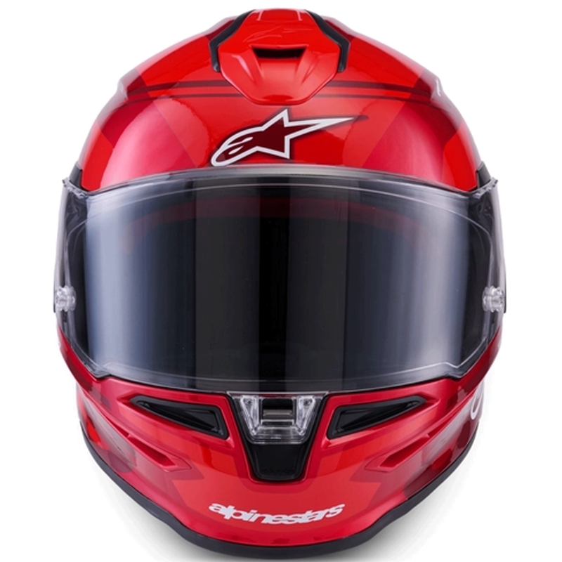 Integrální helma na motorku Alpinestars S-R7 A-Core červeno-bílá