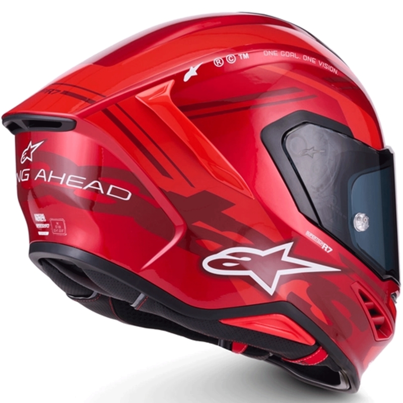 Integrální helma na motorku Alpinestars S-R7 A-Core červeno-bílá