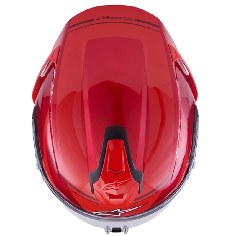Integrální helma na motorku Alpinestars S-R7 A-Core červeno-bílá