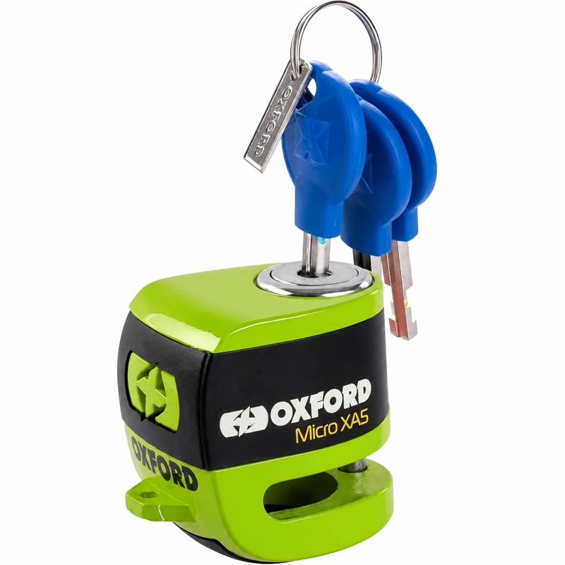 Zámek kotoučové brzdy Oxford Micro XA5 - limitovaná edice zelený