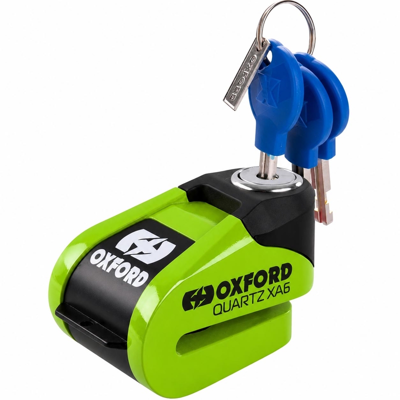 Zámek kotoučové brzdy Oxford Quartz Alarm XA6 - limitovaná edice zelený