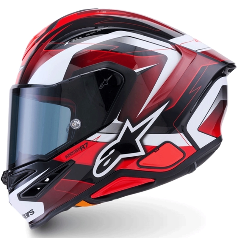 Integrální helma na motorku Alpinestars S-R7 Kinetis černo-červeno-bílá