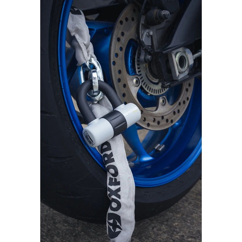 Řetězový zámek na motocykl Oxford HD - limitovaná edice šedý