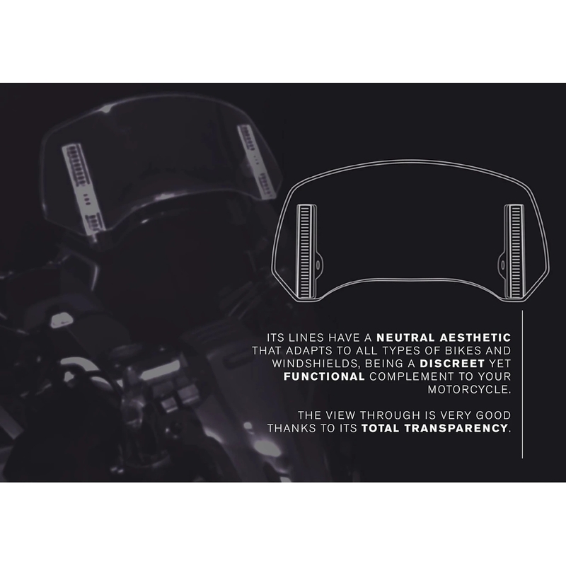 Multiadjustable visor PUIG 2.0 clip-on áttetsző