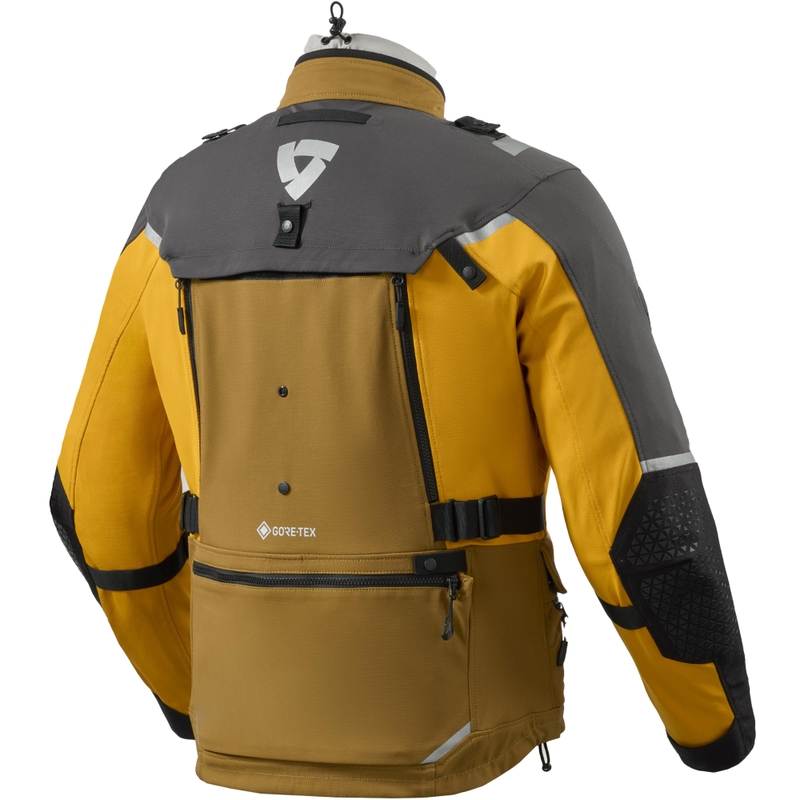 Bunda na motorku Revit Defender 4 GTX černo-hořčicově žlutá