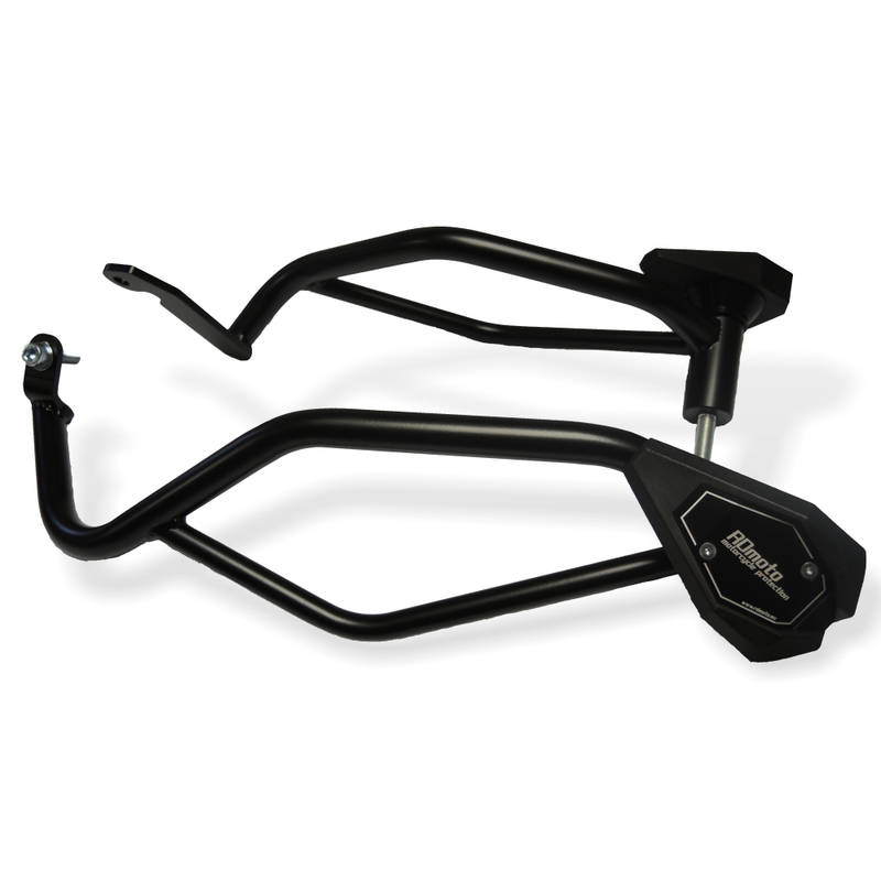 Engine guards RDMOTO matt black with slider SL01 részére YAMAHA MT-07 700 2014-2023, YAMAHA XSR 700 2014-2023