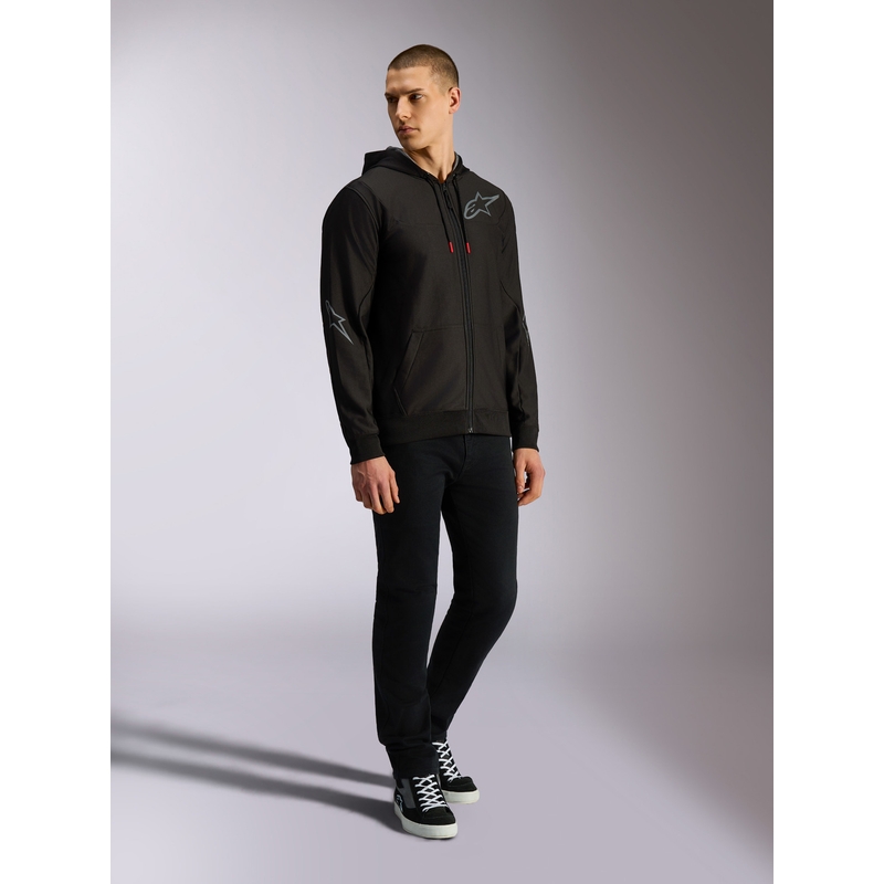 Mikina Alpinestars Sessions 3 Hoodie černo-šedá