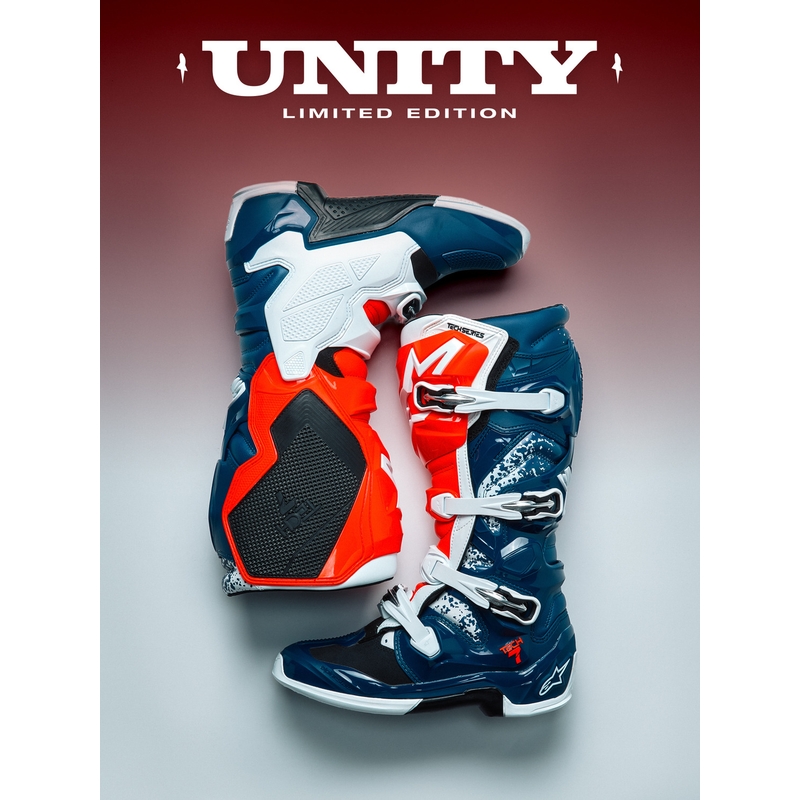 Motokrosové boty Alpinestars TECH 7 UNITY červeno-bílo-modré