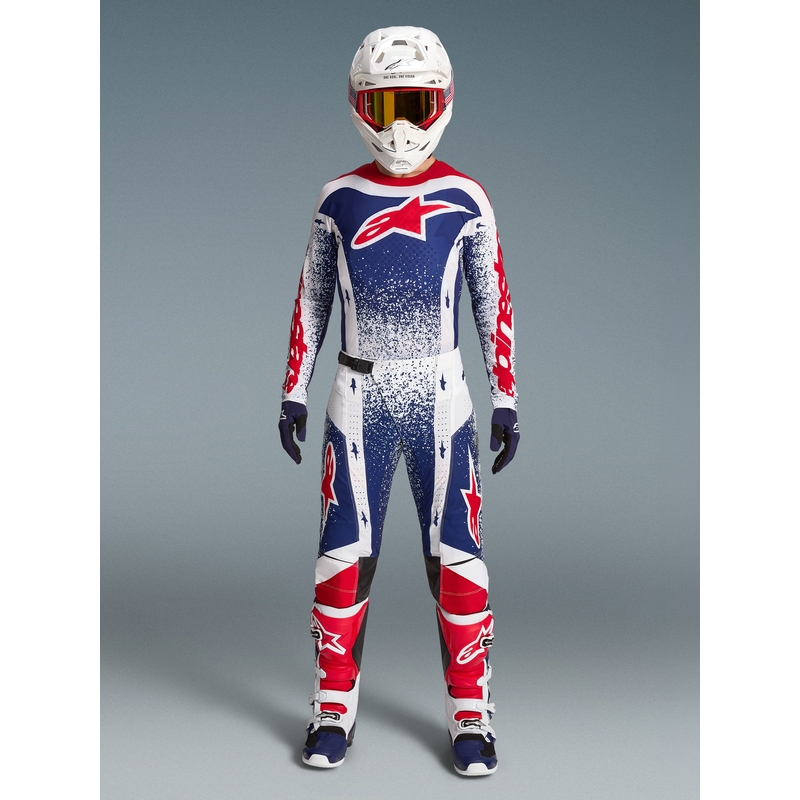 Motokrosový dres Alpinestars Techstar limitovaná edice Unity červeno-bílo-modrý