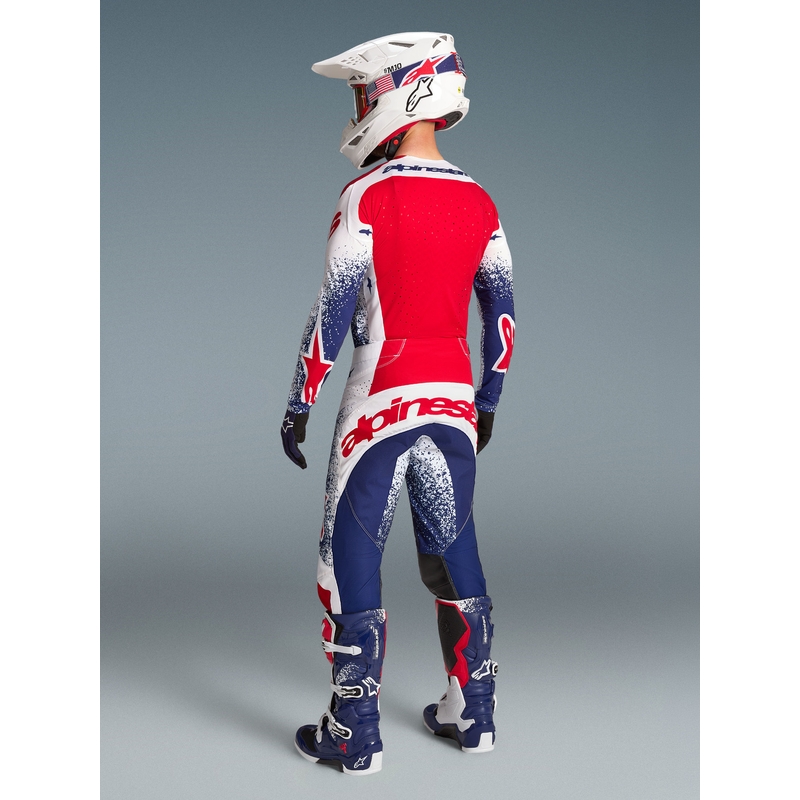 Motokrosový dres Alpinestars Techstar limitovaná edice Unity červeno-bílo-modrý
