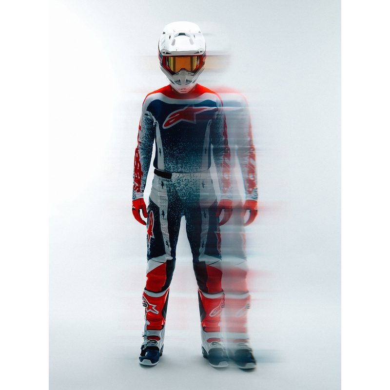 Motokrosový dres Alpinestars Techstar limitovaná edice Unity červeno-bílo-modrý