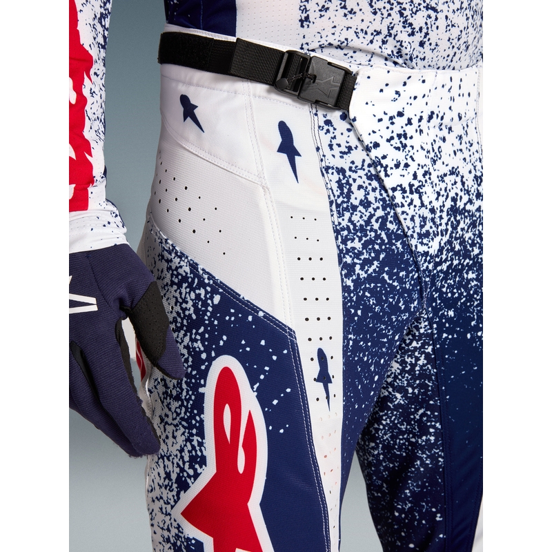 Motokrosové kalhoty Alpinestars Techstar limitovaná edice Unity červeno-bílo-modré