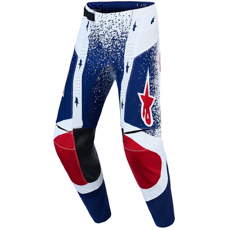 Motokrosové kalhoty Alpinestars Techstar limitovaná edice Unity červeno-bílo-modré