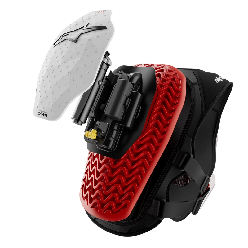 Airbagová vesta Alpinestars TECH-AIR®MX Plasma system bílo-černo-červená