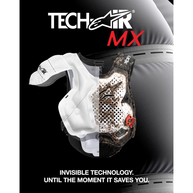 Airbagová vesta Alpinestars TECH-AIR®MX Plasma system bílo-černo-červená