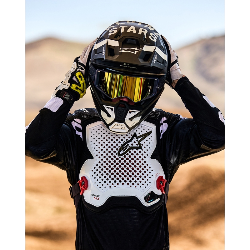 Airbagová vesta Alpinestars TECH-AIR®MX Plasma system bílo-černo-červená