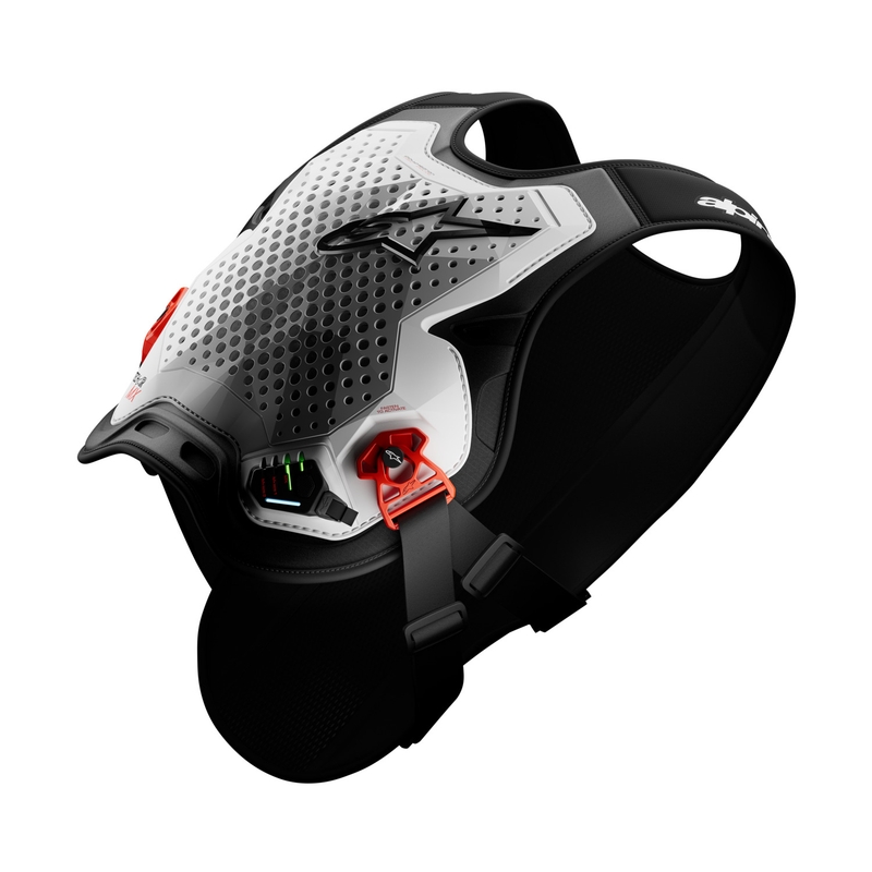 Airbagová vesta Alpinestars TECH-AIR®MX Plasma system bílo-černo-červená
