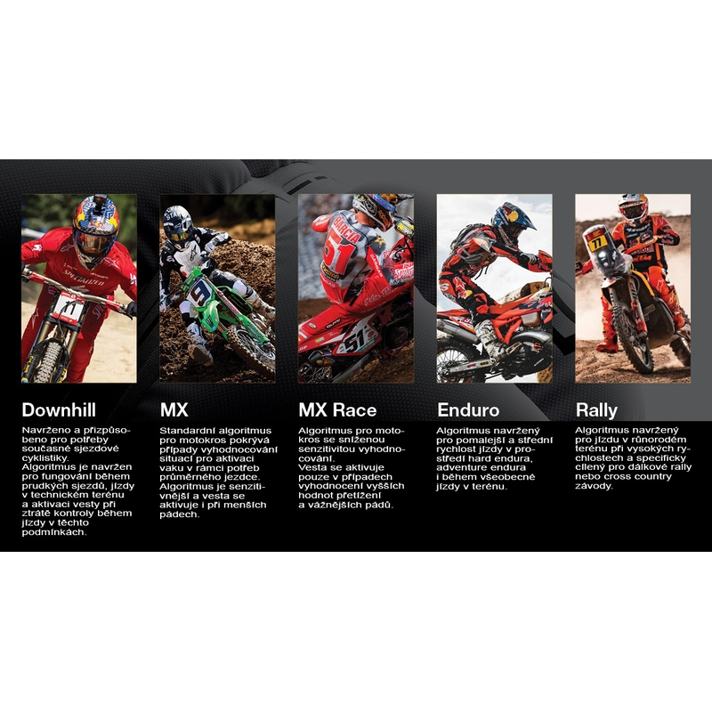 Airbagová vesta Alpinestars TECH-AIR®MX Plasma system bílo-černo-červená