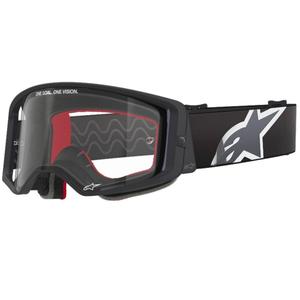 Alpinestars Supertech Corp motocross szemüveg fekete-szürke, átlátszó plexivel