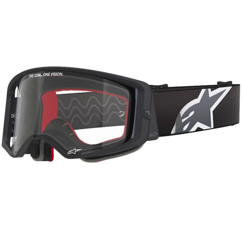 Alpinestars Supertech Corp motocross szemüveg fekete-szürke, átlátszó plexivel