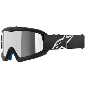 Alpinestars Vision Youth Corp gyerek motocross szemüveg fekete, tükörezüst plexivel