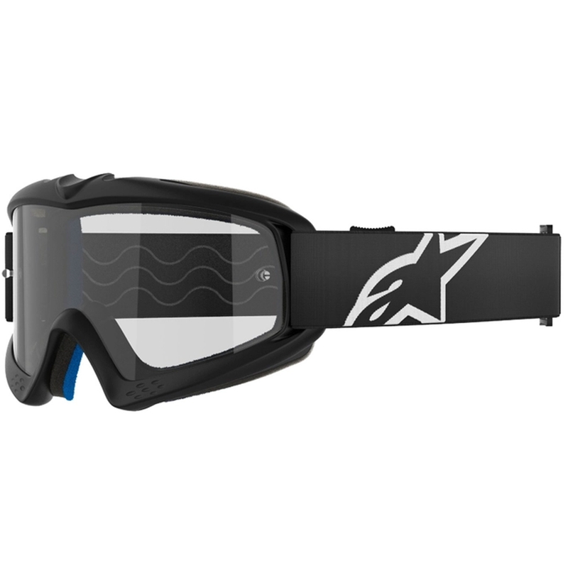 Alpinestars Vision Youth Corp gyerek motocross szemüveg fekete, átlátszó plexivel